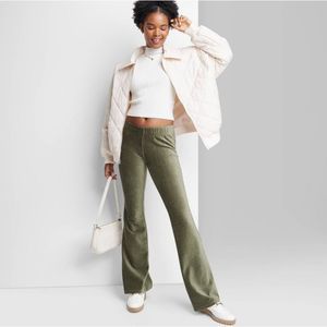 NWT Ribbed Flare Pants